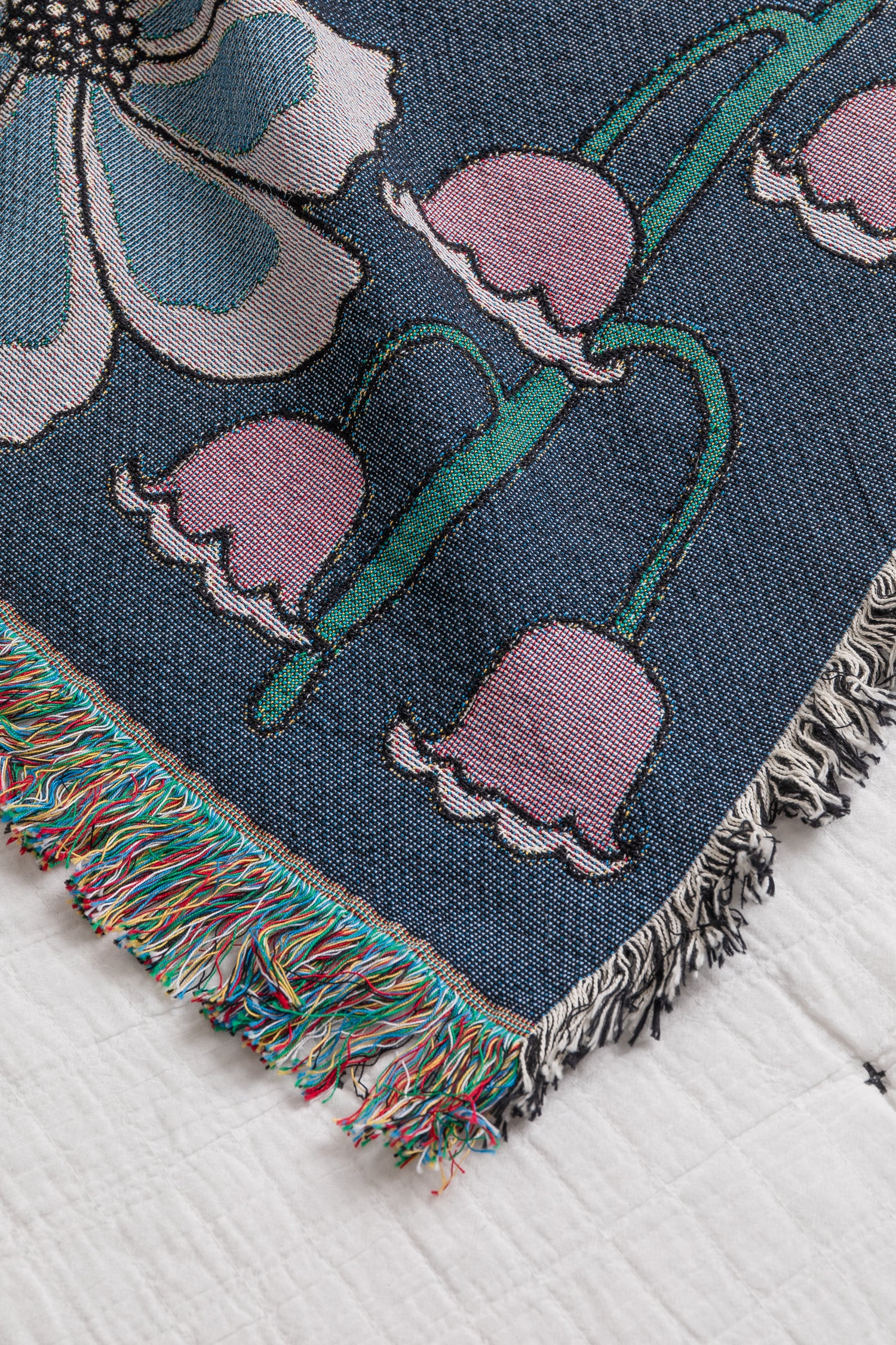 Floral Bloom Throw Blanket - Midnight