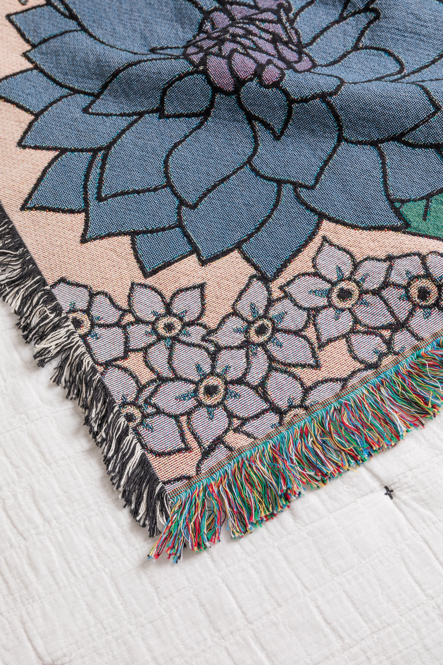 Floral Bloom Throw Blanket - Sunrise