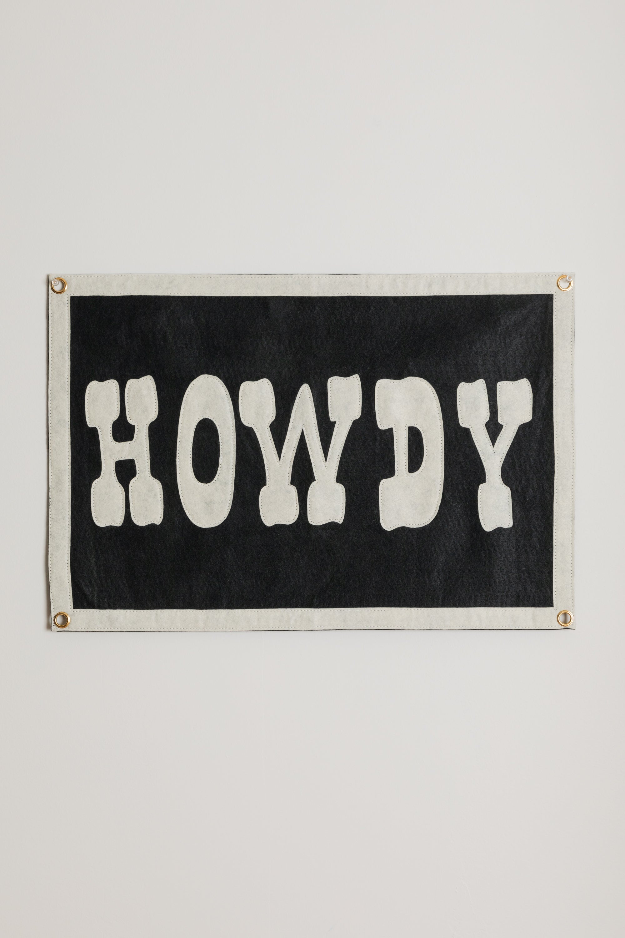 Howdy Pennant Flag - Black