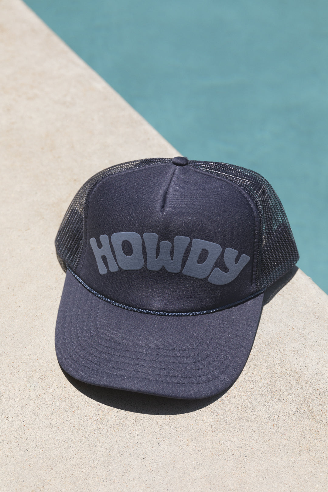Howdy Trucker Hat Navy/Blue Pool