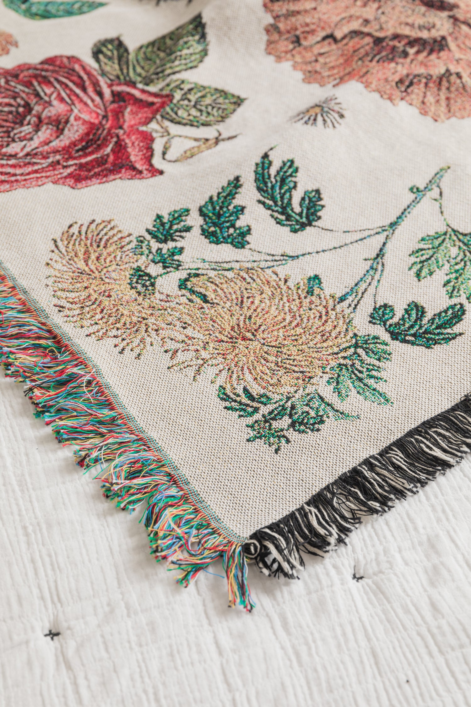 Vintage Floral Throw Blanket