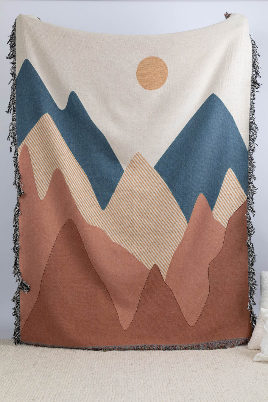 Boho Mountain Throw Blanket 60x80