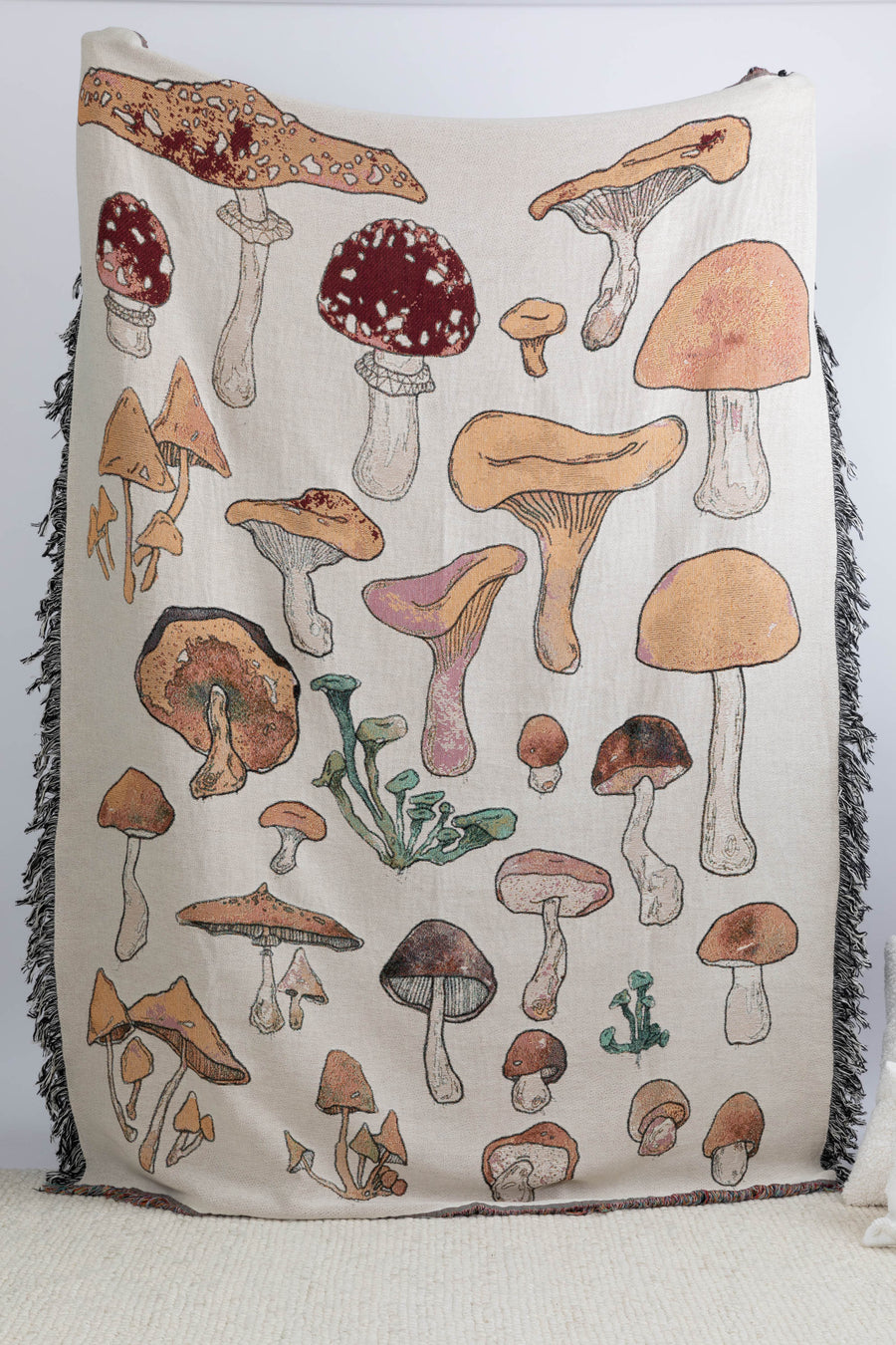 Mushroom Set Throw Blanket 60x80