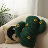 Cactus Throw Pillow On Couch