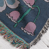 Floral Bloom Throw Blanket - Midnight