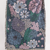 Floral Bloom Throw Blanket - Midnight