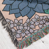 Floral Bloom Throw Blanket - Sunrise