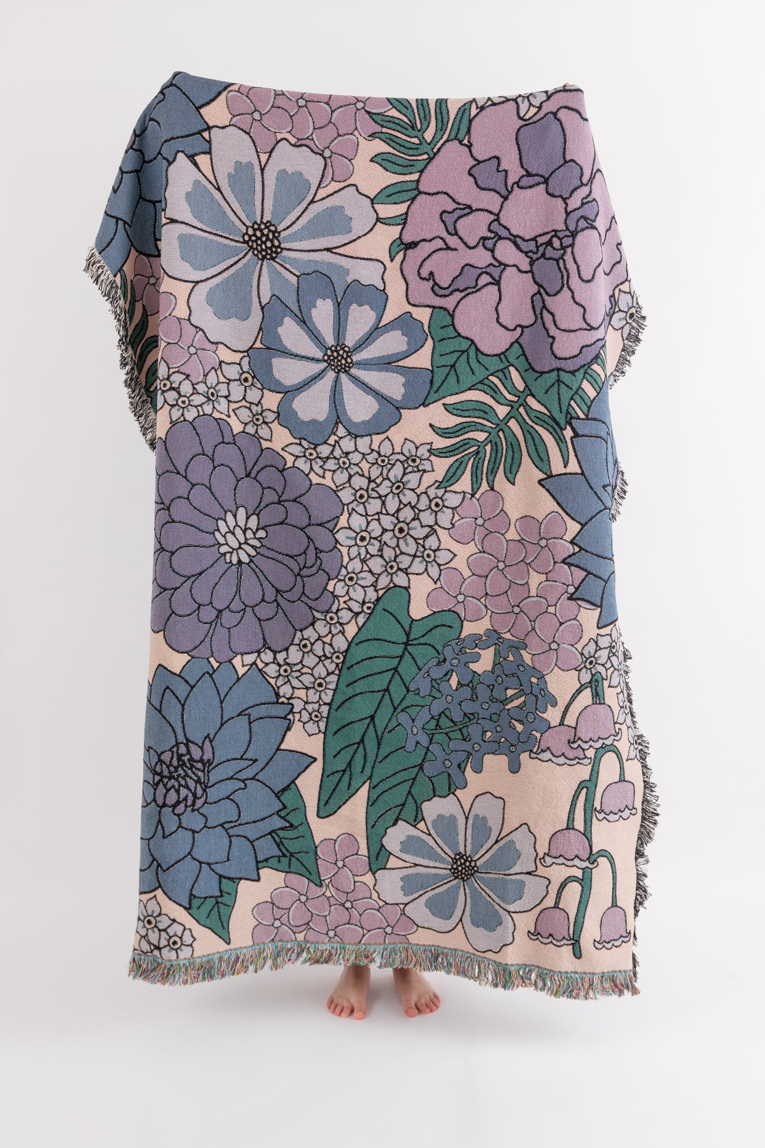 Floral Bloom Throw Blanket - Sunrise