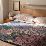 Floral Bloom Throw Blanket - Sunrise