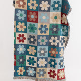 Floral Patchwork Throw Blanket