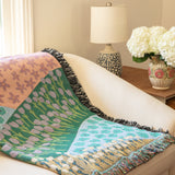 Flower Fields Throw Blanket on sofa