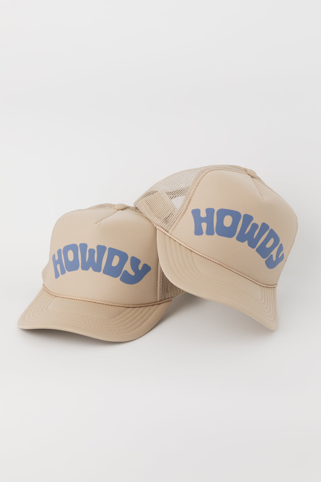 Howdy Trucker Hat Khaki/Blue Pair