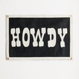 Howdy Pennant Flag - Black