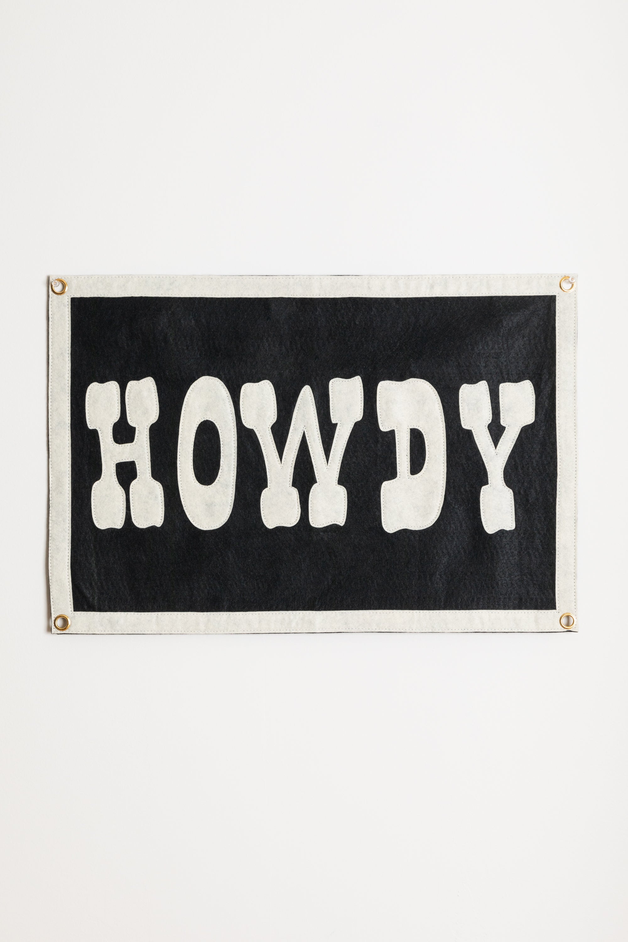 Howdy Pennant Flag - Black