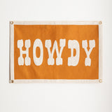 Howdy Pennant Flag - Desert Orange