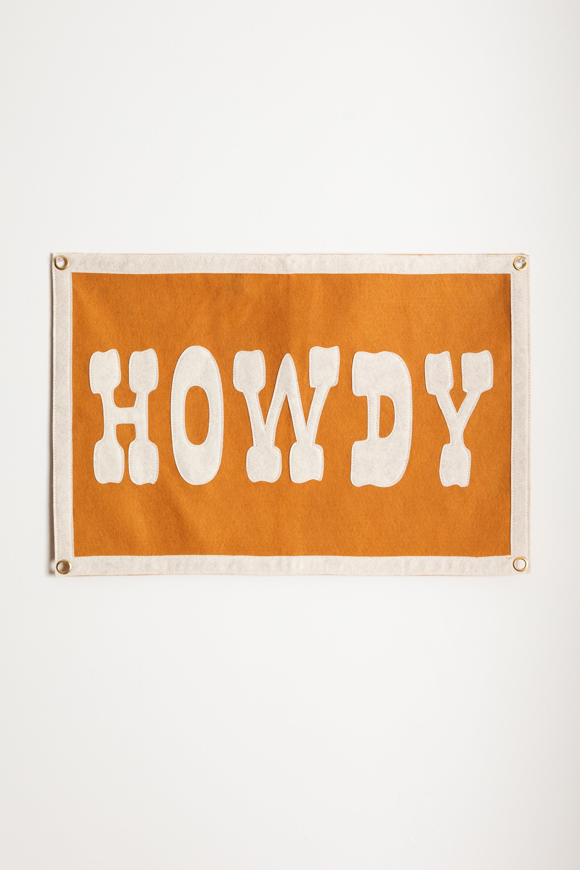 Howdy Pennant Flag - Desert Orange