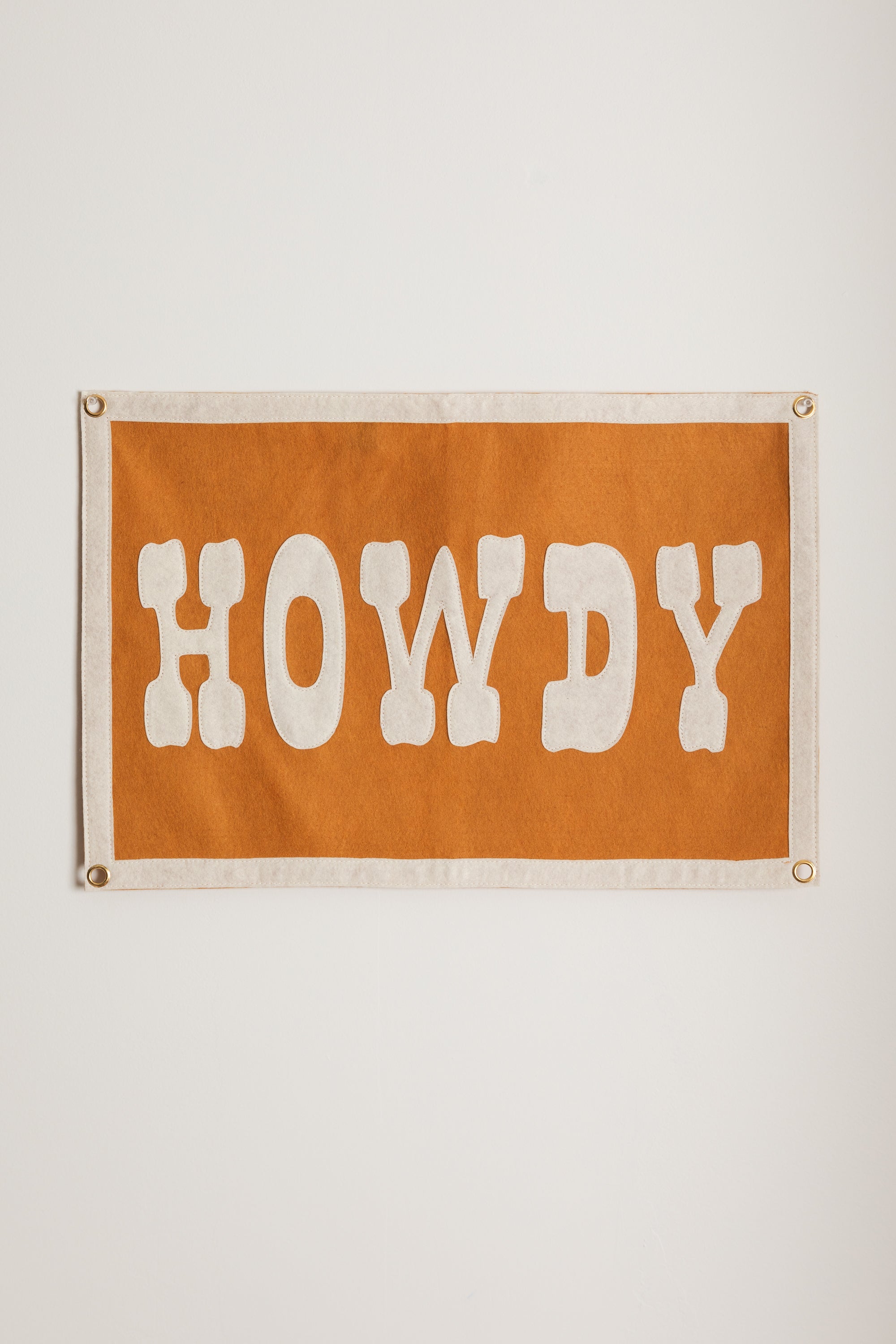 Howdy Pennant Flag - Desert Orange