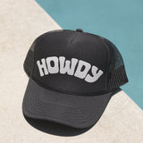 Howdy Trucker Hat Black/White Pool