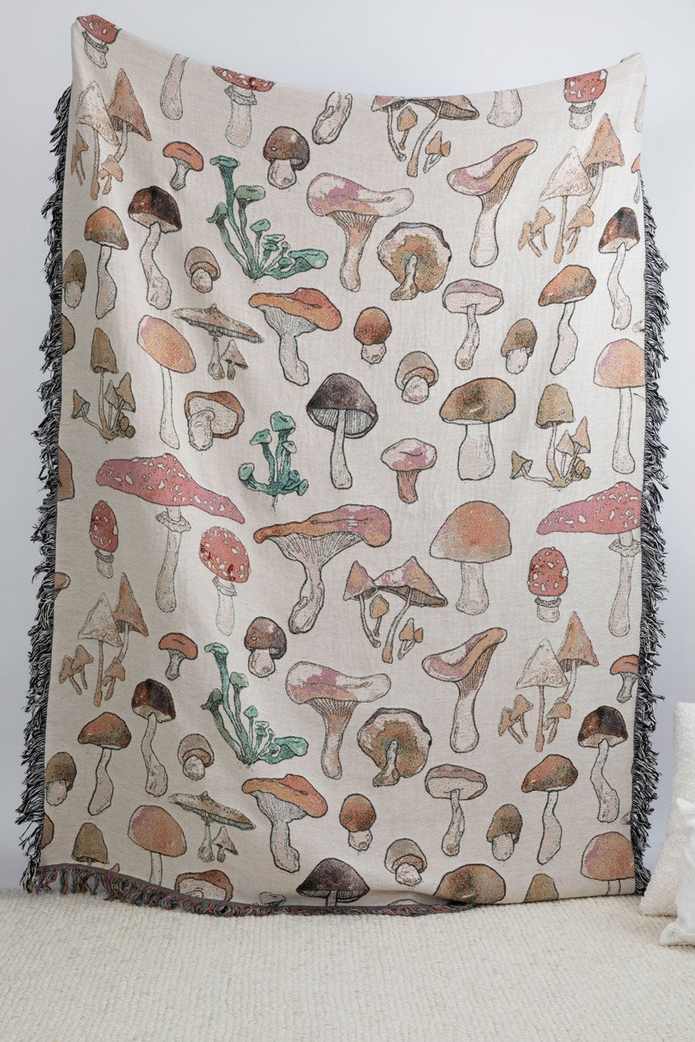 Woven mushroom blanket sale