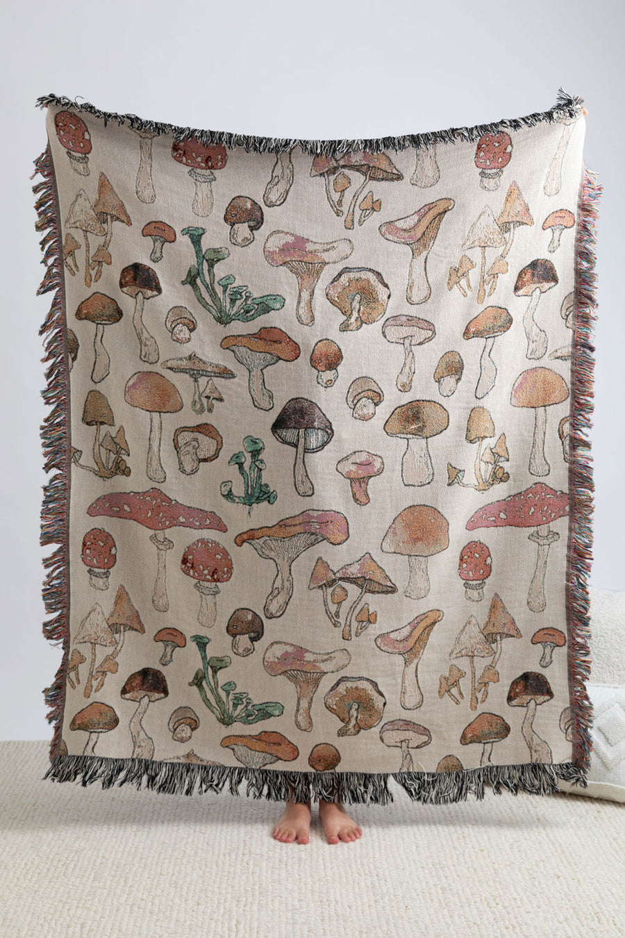 Mushroom Throw Blanket 50x60