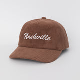 Nashville Corduroy Snapback Hat Brown