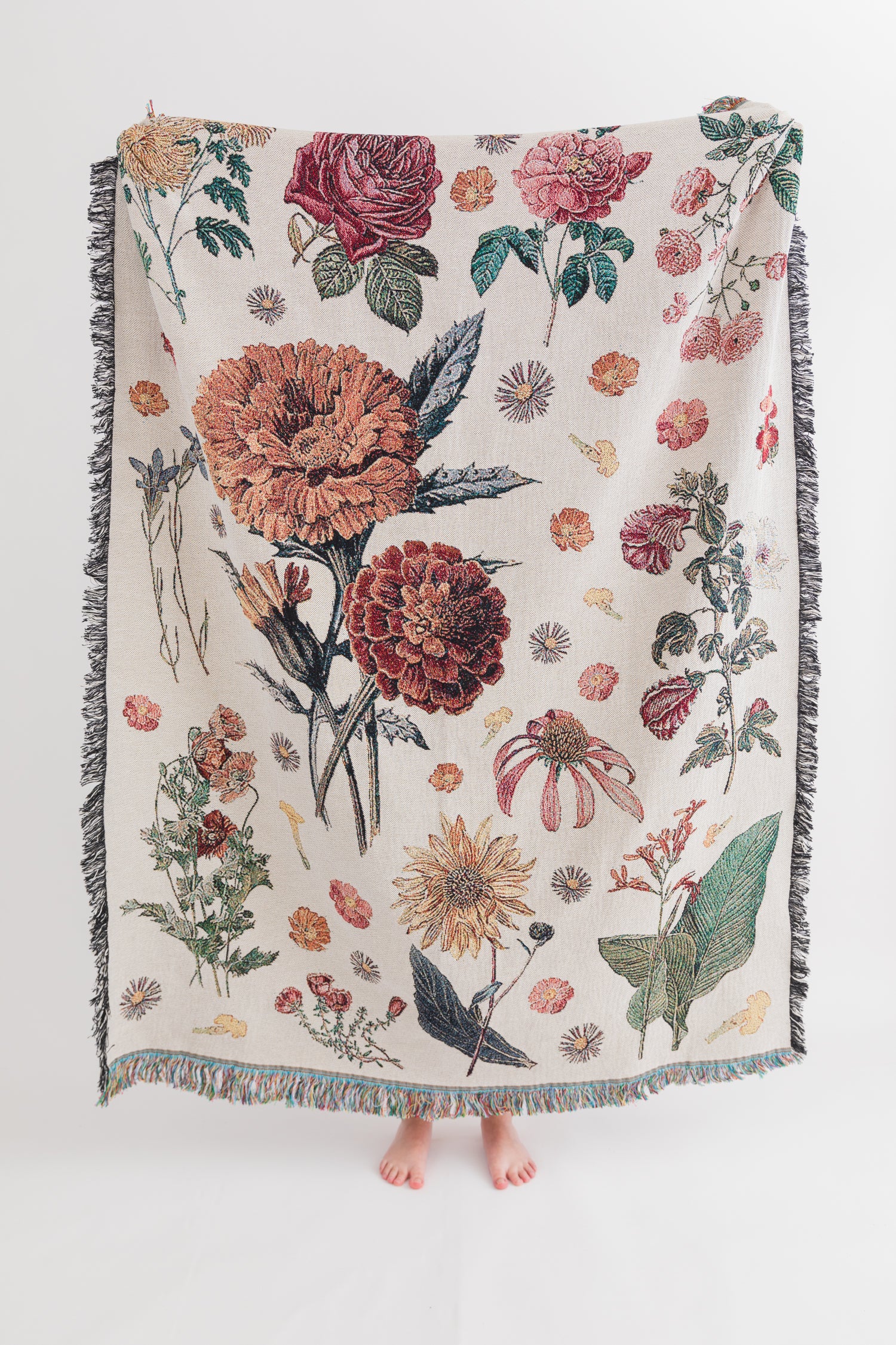 Vintage Floral Throw Blanket