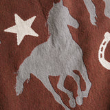 Wild Horse Western Throw Blanket - Brown