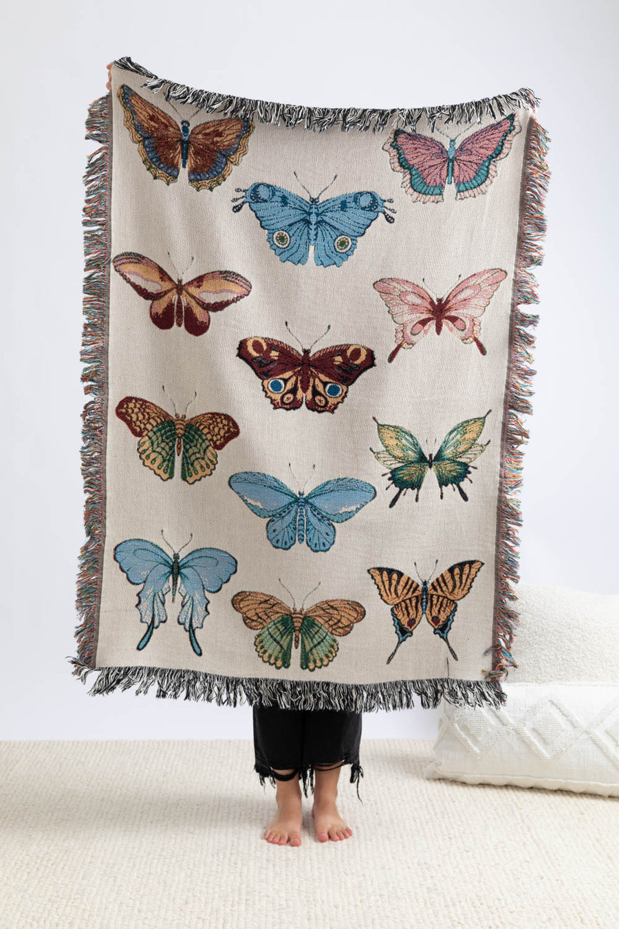 Boho Butterfly Throw Blanket