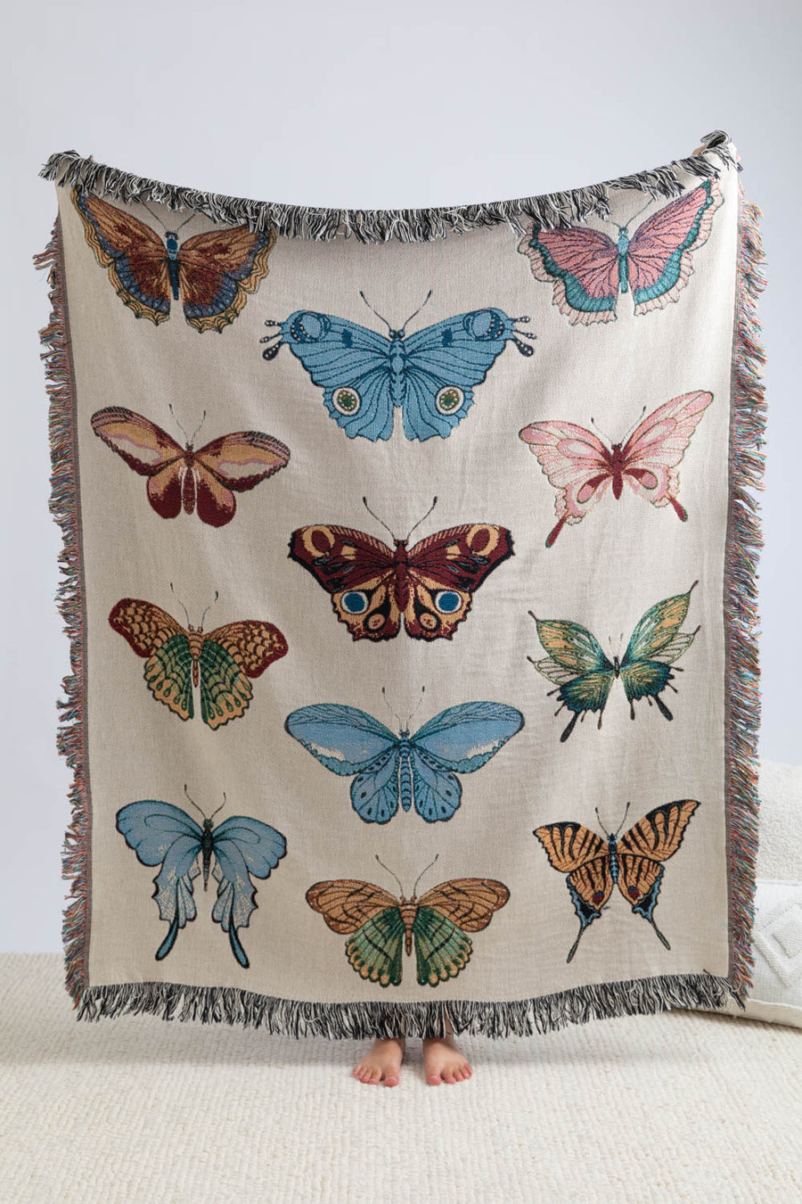 Boho Butterfly Throw Blanket 50x60