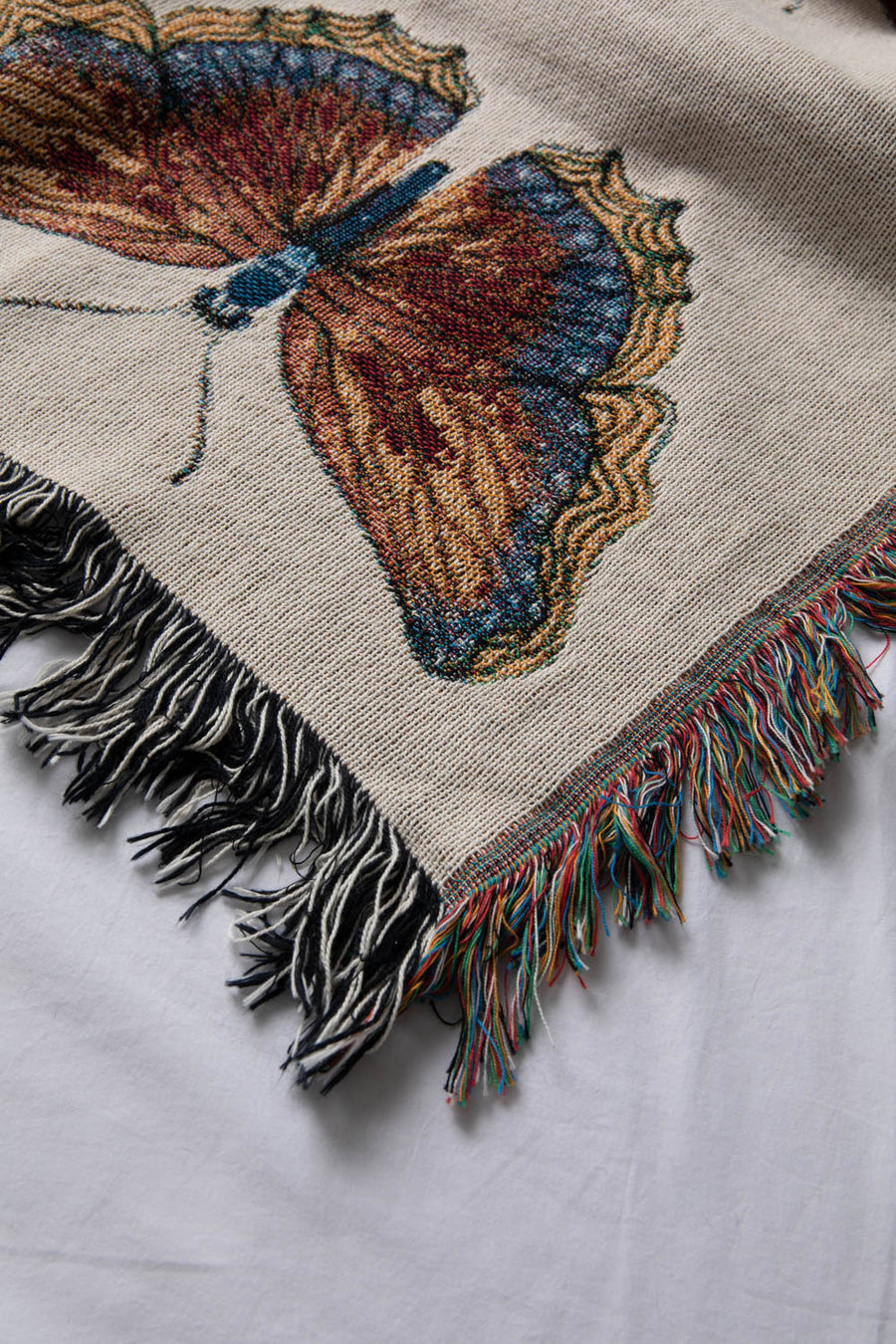 Boho Butterfly Throw Blanket Close Up