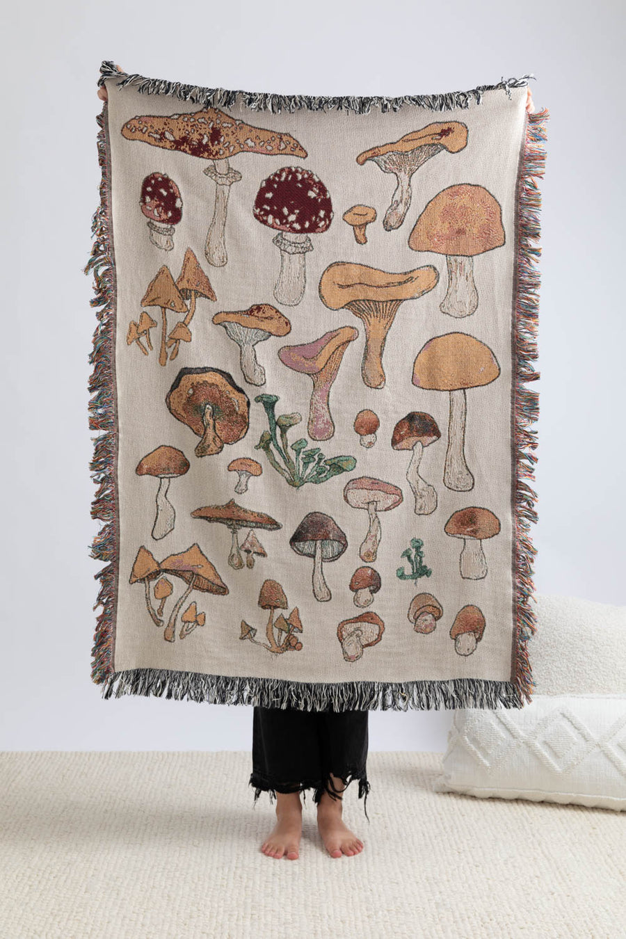 Mushroom Set Throw Blanket 37x52