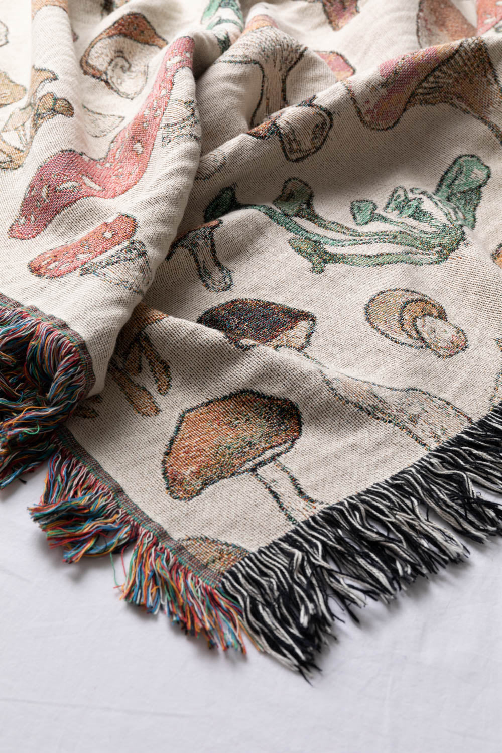 Mushroom Throw Blanket Close Up