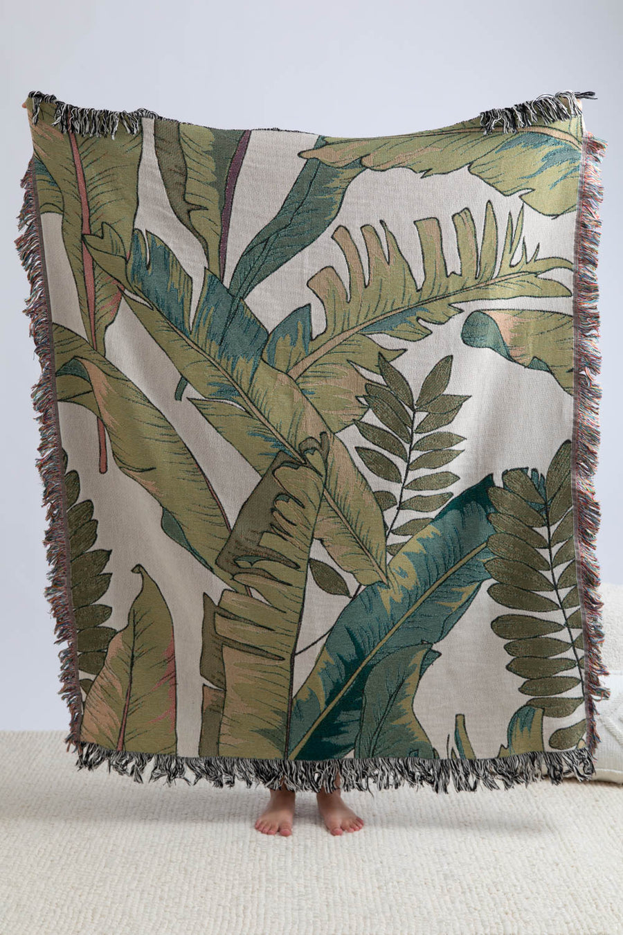 Palm Leaf Throw Blanket 50x60